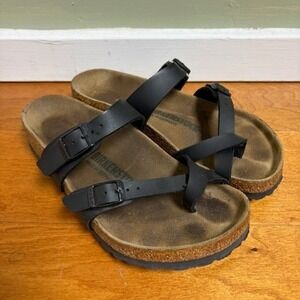 Birkenstock Womens Mayari Sandals Black Size 36 Regular Adjustable Comfort
